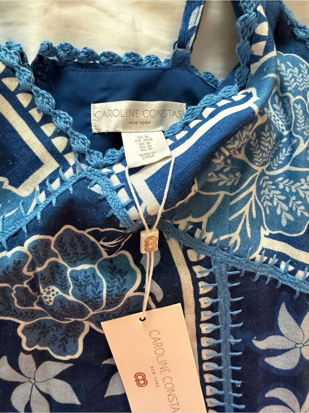 Caroline Constas Blue Floral Dress - Picture 4 of 4